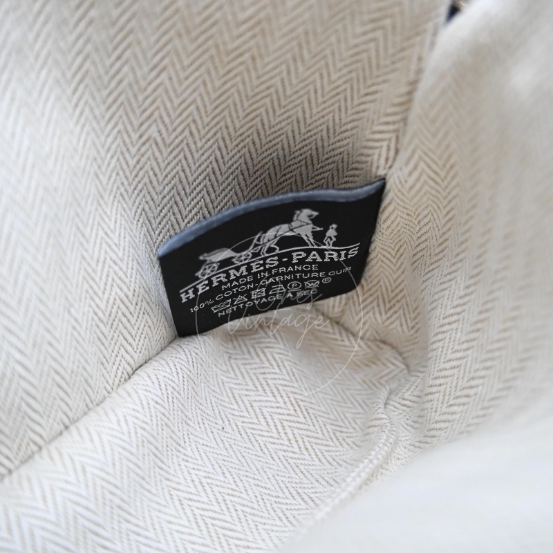 Hermès 愛馬仕Bolide Crazy H 刺繡帆布迷你收納包 藍色-8