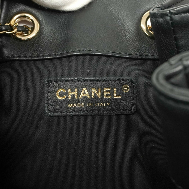 香奈兒 Matelasse 鏈條肩背包，魚子醬紋皮革，香檳黑，女士-4