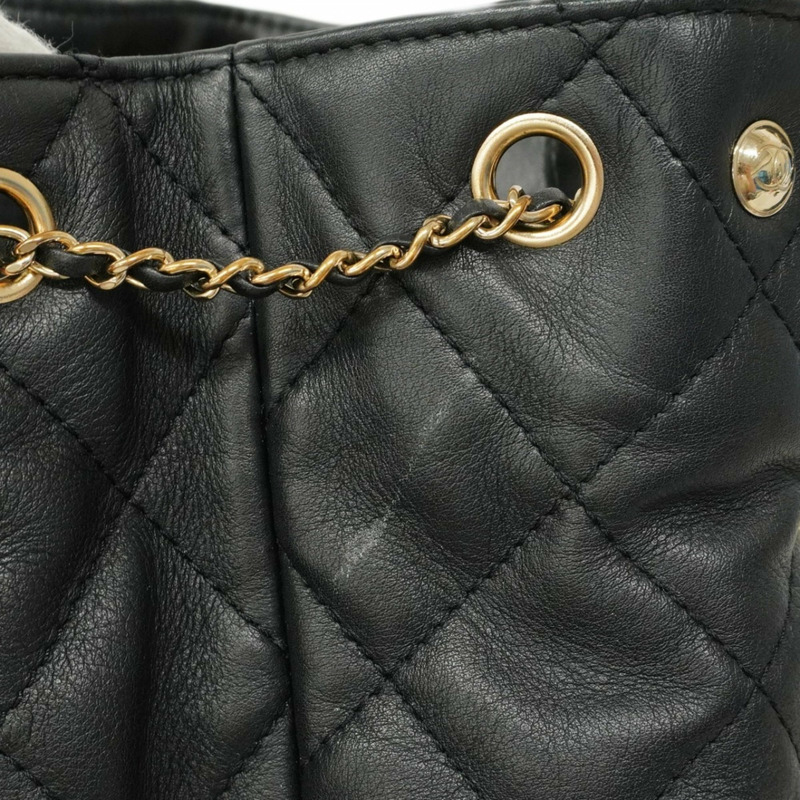 香奈兒 Matelasse 鏈條肩背包，魚子醬紋皮革，香檳黑，女士-8