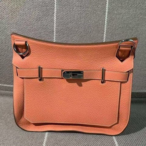 Hermes愛馬仕吉普賽28龍蝦粉銀扣tc皮Q刻