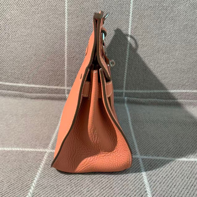 Hermes愛馬仕吉普賽28龍蝦粉銀扣tc皮Q刻-4