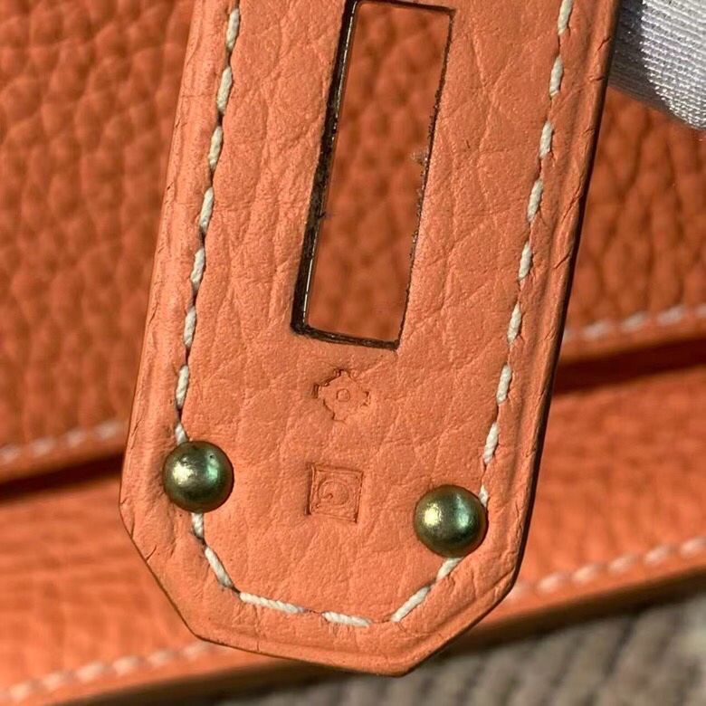 Hermes愛馬仕吉普賽28龍蝦粉銀扣tc皮Q刻-6