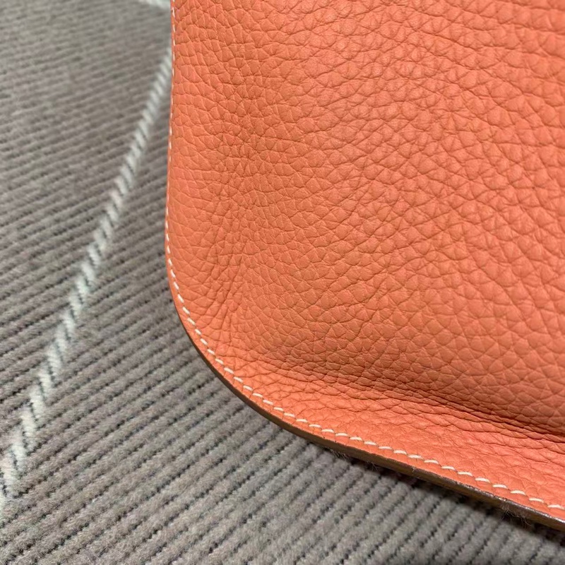 Hermes愛馬仕吉普賽28龍蝦粉銀扣tc皮Q刻-12