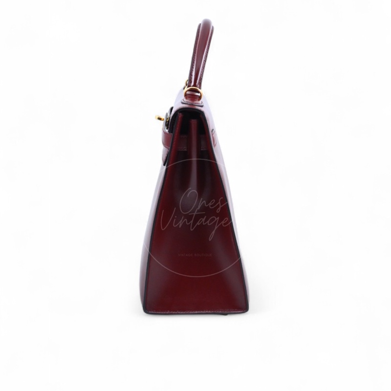 中古 Hermès 愛馬仕Rouge H 紅色 Kelly 32 凱莉包 Box 皮革-3