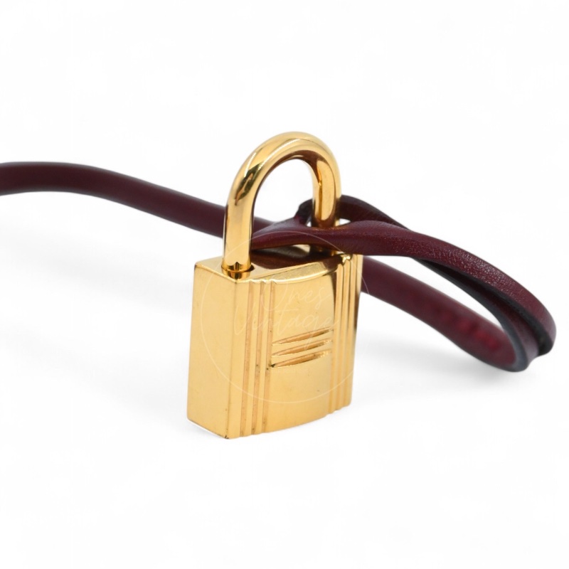 中古 Hermès 愛馬仕Rouge H 紅色 Kelly 32 凱莉包 Box 皮革-22