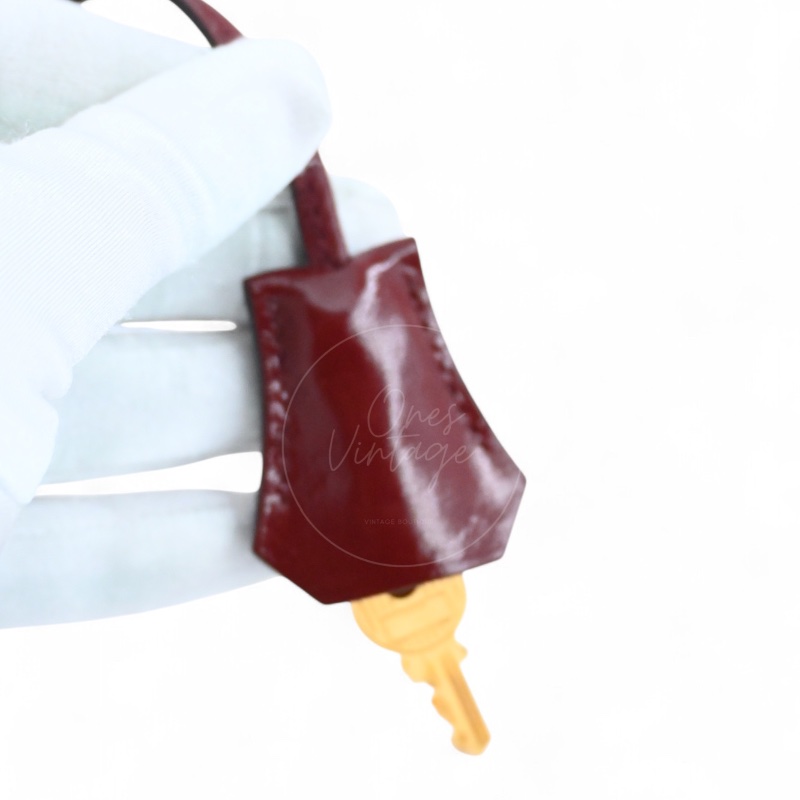 中古 Hermès 愛馬仕Rouge H 紅色 Kelly 32 凱莉包 Box 皮革-25