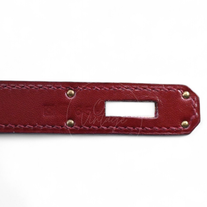 中古 Hermès 愛馬仕Rouge H 紅色 Kelly 32 凱莉包 Box 皮革-28
