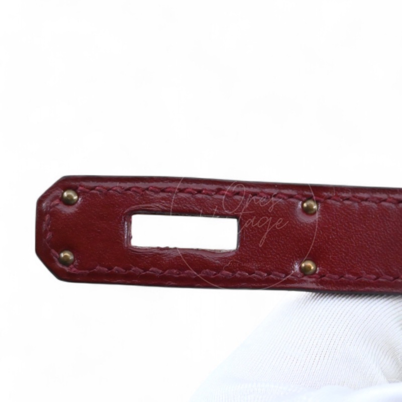 中古 Hermès 愛馬仕Rouge H 紅色 Kelly 32 凱莉包 Box 皮革-29