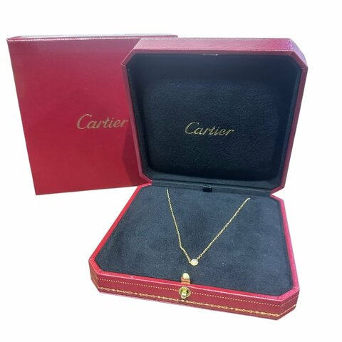 【美收精品】CARTIER 18K帶鑽項鍊 4-743
