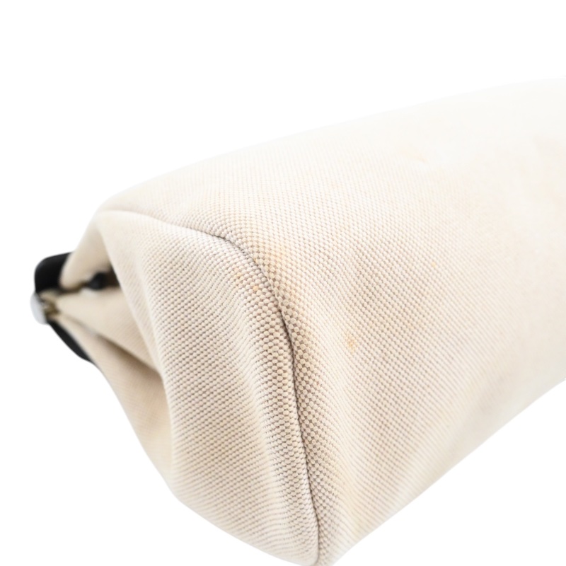 中古 愛馬仕HERBAG米色黑色帆布袋 側背包 肩背包-8