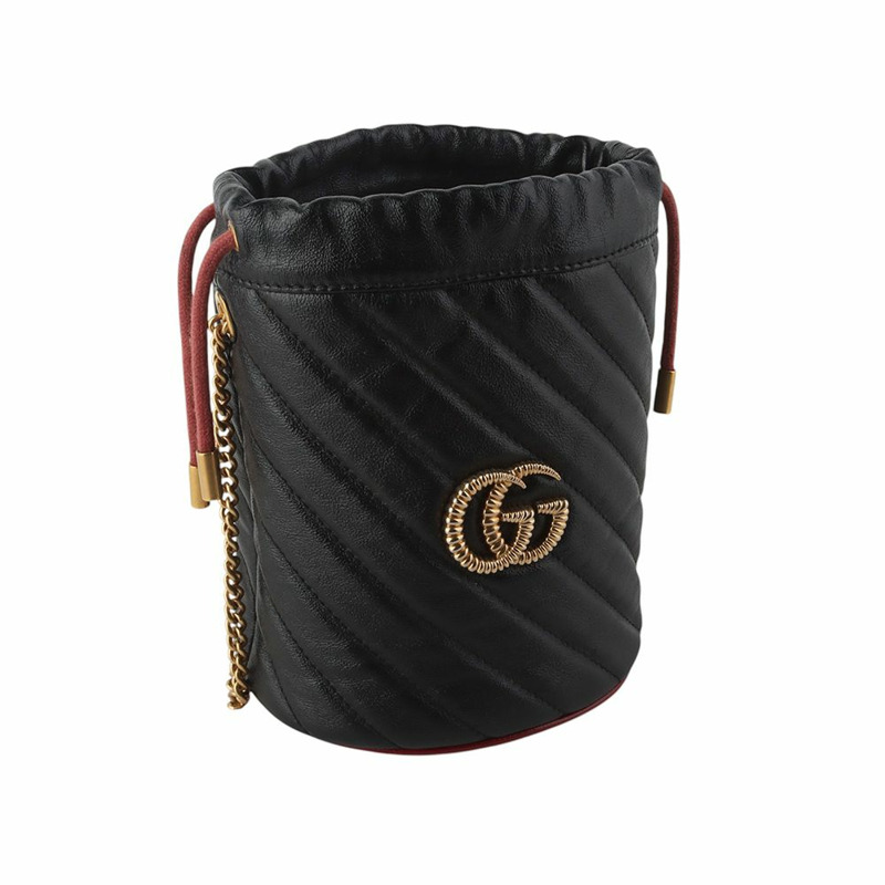 【包稅】GUCCI GG Marmont 迷你水桶斜背包 573817-2-7