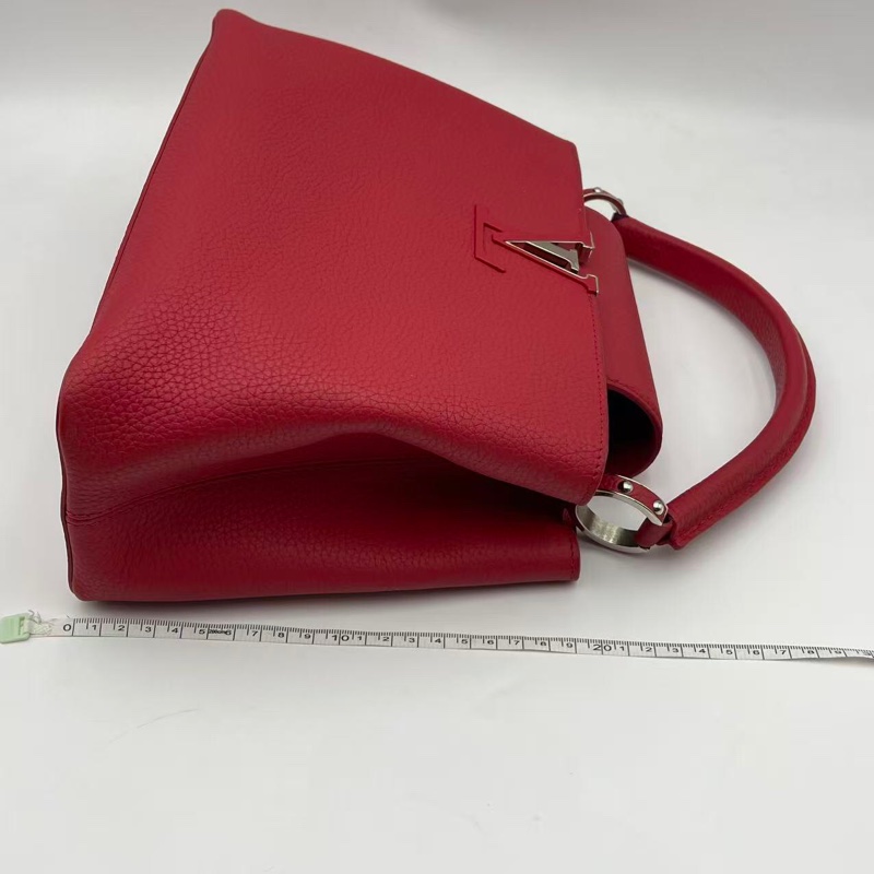 99新Lv capucines紅色小號手提包-11