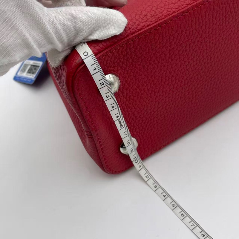 99新Lv capucines紅色小號手提包-12