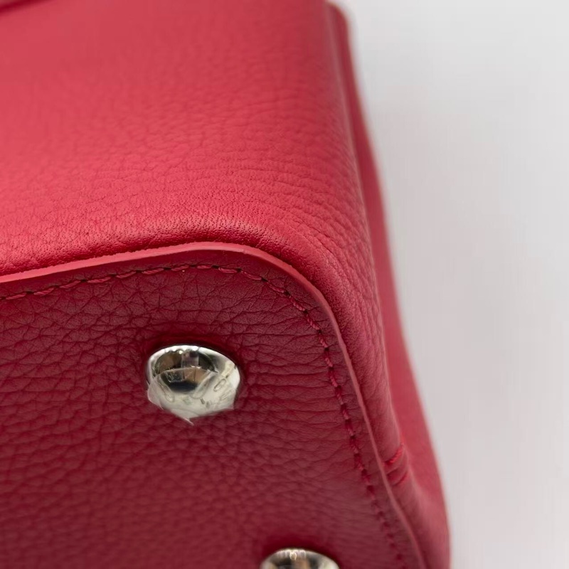 99新Lv capucines紅色小號手提包-14