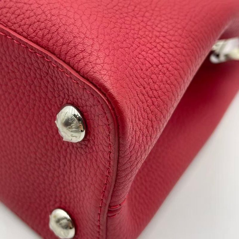 99新Lv capucines紅色小號手提包-15