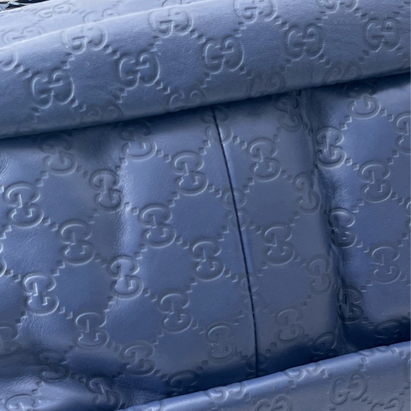 💗香緹國際精品💗 760 Gucci 藍色壓紋hobo包-7