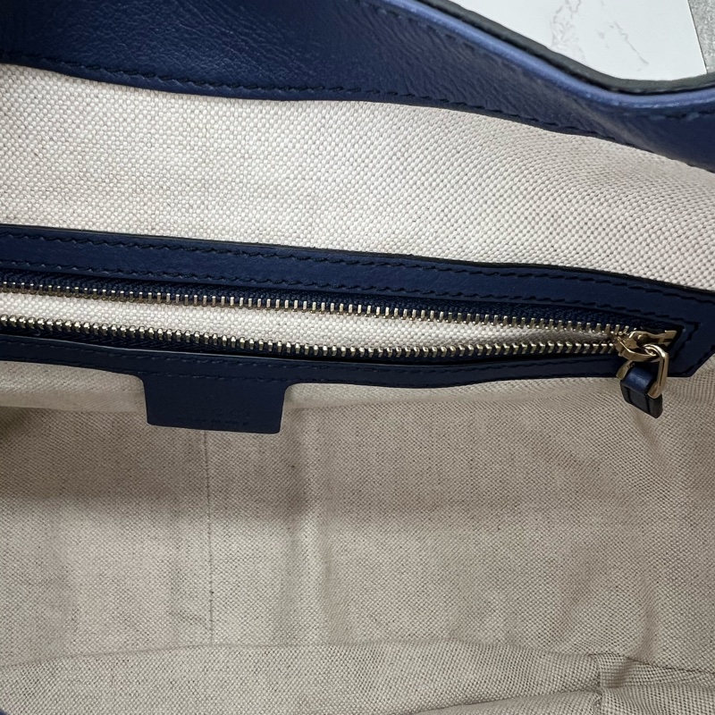 💗香緹國際精品💗 760 Gucci 藍色壓紋hobo包-9