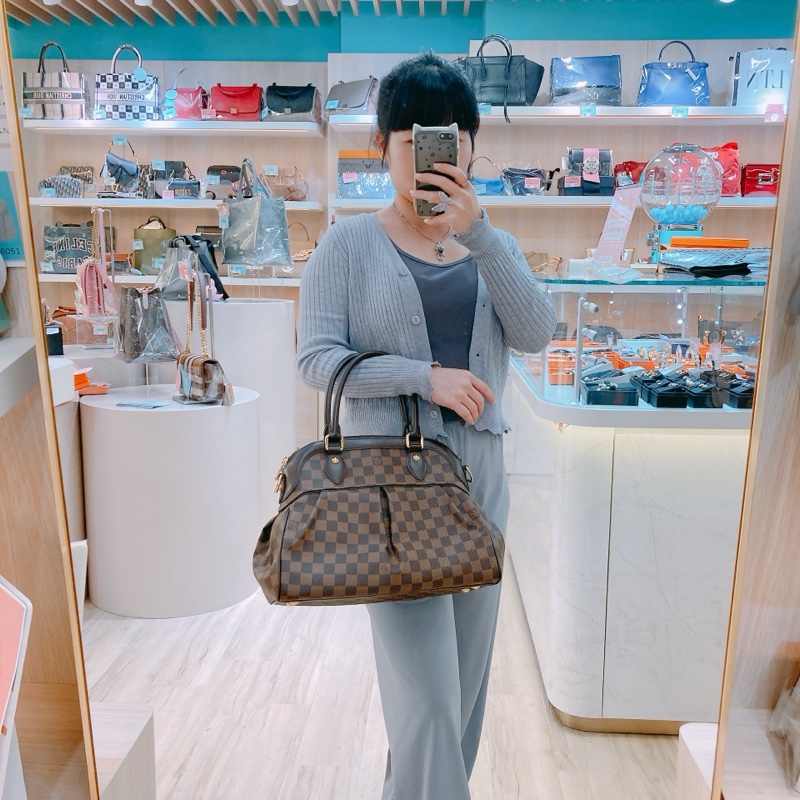 MS491 LOUIS VUITTON 路易威登經典棋盤花紋兩用包包 TREVI PM DAMIER-1
