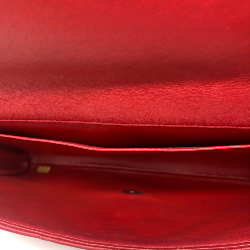 二手Chanel香奈兒timeless信封包紅色羊皮，整包護理過，自用划算-6