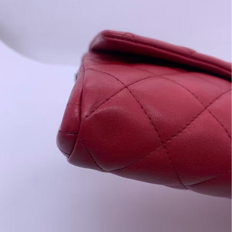 二手Chanel香奈兒timeless信封包紅色羊皮，整包護理過，自用划算-8