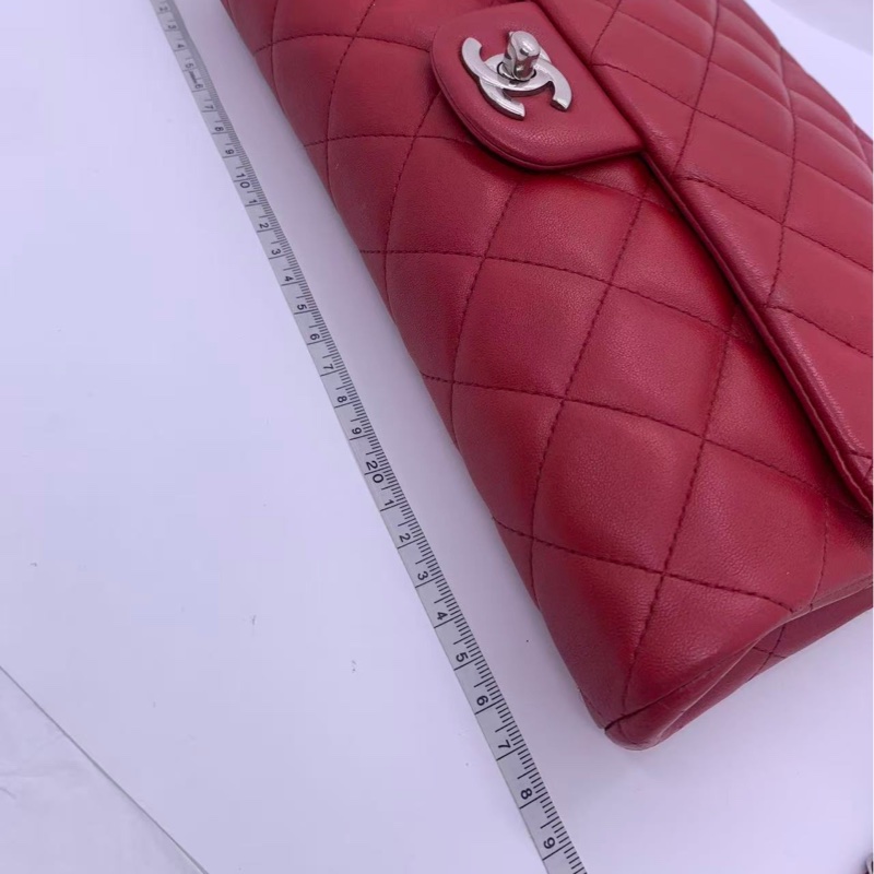 二手Chanel香奈兒timeless信封包紅色羊皮，整包護理過，自用划算-10