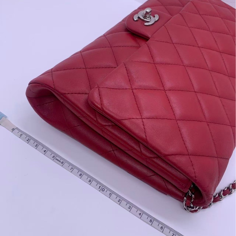 二手Chanel香奈兒timeless信封包紅色羊皮，整包護理過，自用划算-11
