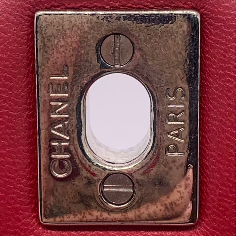 二手Chanel香奈兒timeless信封包紅色羊皮，整包護理過，自用划算-12