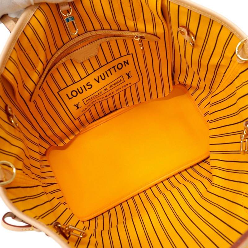 路易威登 Monogram Neverfull Inside Out MM 手提包 M11947 藏紅花黃 2-Way 女士款-3