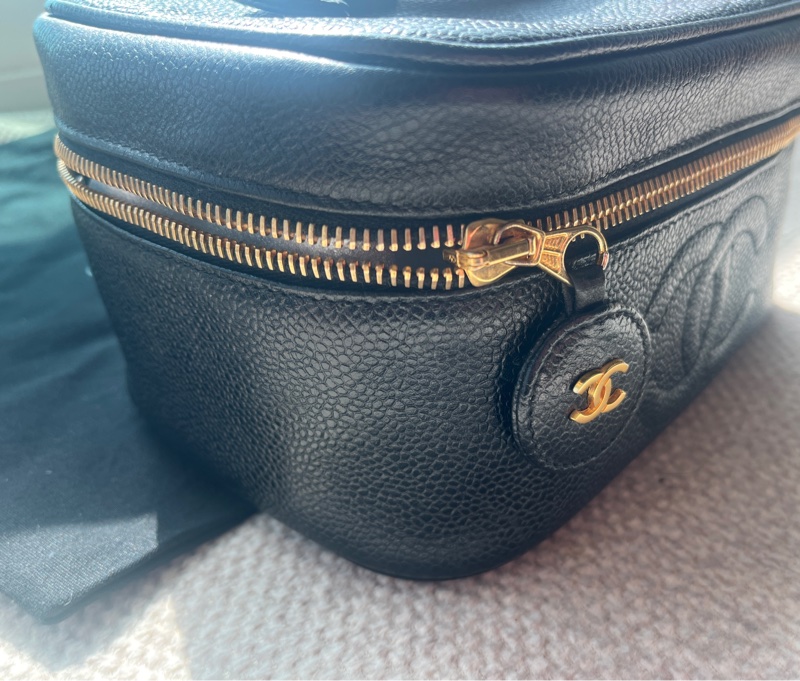 Chanel 香奈兒經典荔枝皮化妝包-4