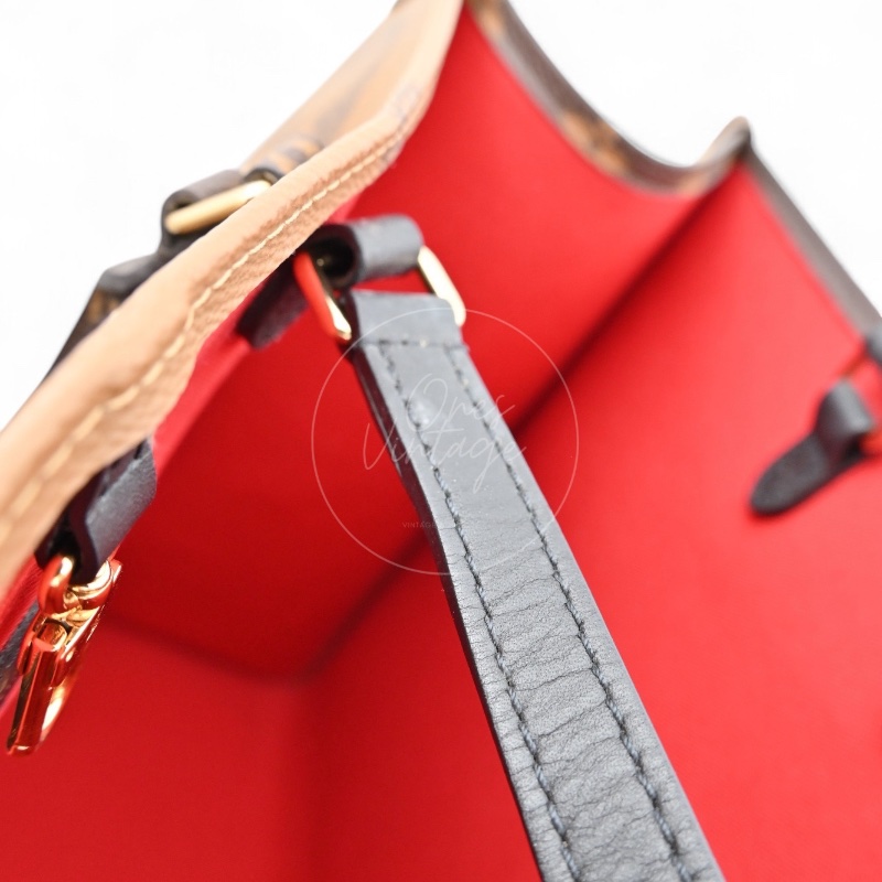 中古 路易威登 LOUIS VUITTON  OnTheGo GM棕色 金釦 老花托特包 M45320-13