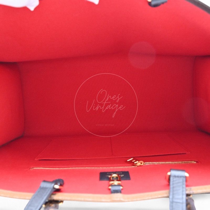 中古 路易威登 LOUIS VUITTON  OnTheGo GM棕色 金釦 老花托特包 M45320-20