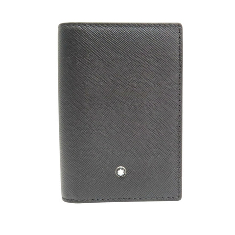 黑色牛皮 卡夾 原子筆 套組【MONTBLANC 萬寶龍】