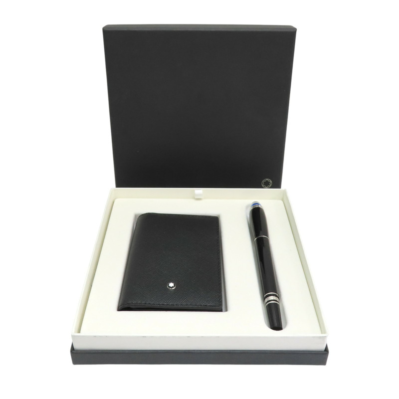 黑色牛皮 卡夾 原子筆 套組【MONTBLANC 萬寶龍】-17