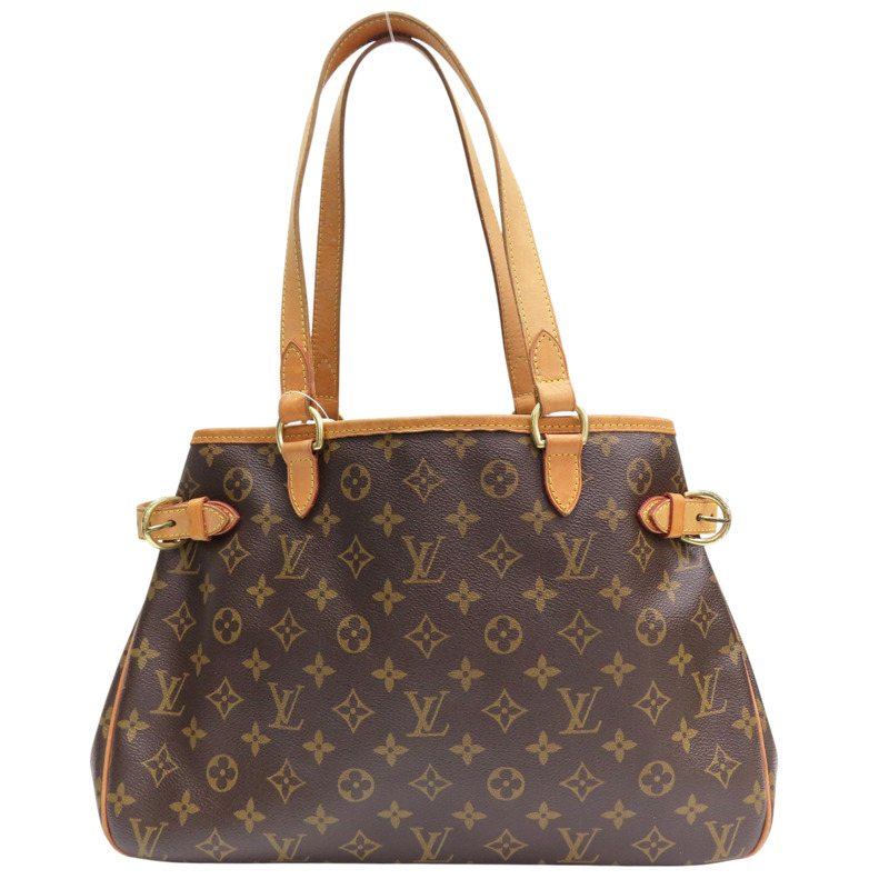 棕色 原花帆布 Batignolles Horizontal 肩背包【LOUIS VUITTON LV 路易威登】 M51154-0