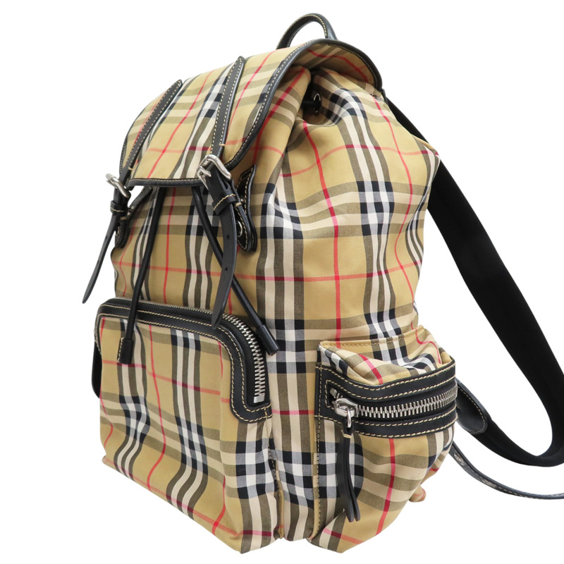 經典格紋 帆布 後背包【BURBERRY 巴寶莉】 4069748-2