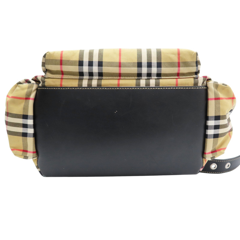 經典格紋 帆布 後背包【BURBERRY 巴寶莉】 4069748-3