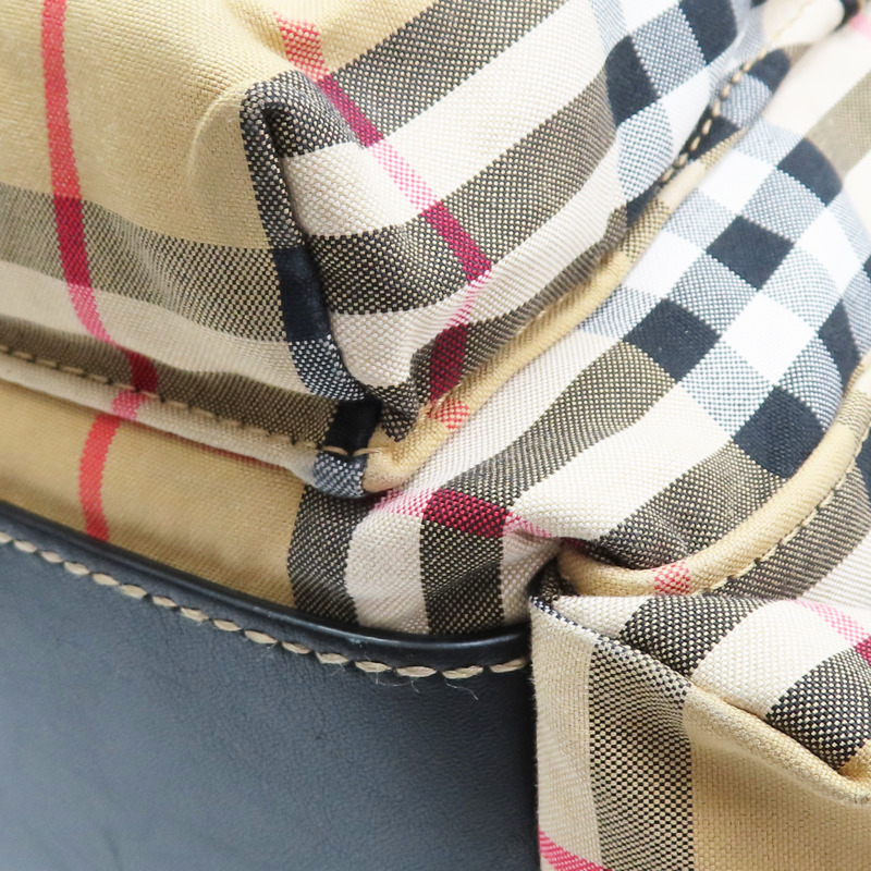 經典格紋 帆布 後背包【BURBERRY 巴寶莉】 4069748-10