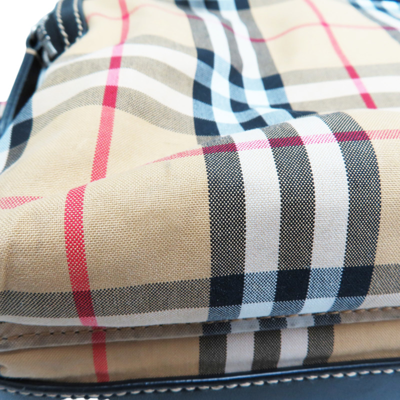 經典格紋 帆布 後背包【BURBERRY 巴寶莉】 4069748-13