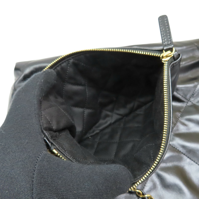 黑色 牛皮 22 鍊帶肩背包 金扣【CHANEL 香奈兒】 AS3260-8