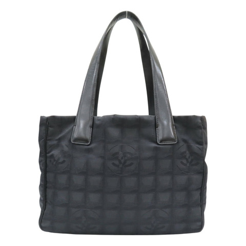 黑色尼龍 牛皮 New Travel Line 肩背包 無卡 金扣 背帶老化【CHANEL 香奈兒】 A20457