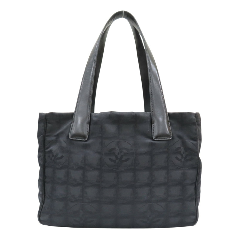 黑色尼龍 牛皮 New Travel Line 肩背包 無卡 金扣 背帶老化【CHANEL 香奈兒】 A20457-0