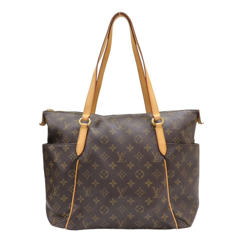 棕色 原花帆布 Totally MM 肩背包【LOUIS VUITTON LV 路易威登】 M56689-0