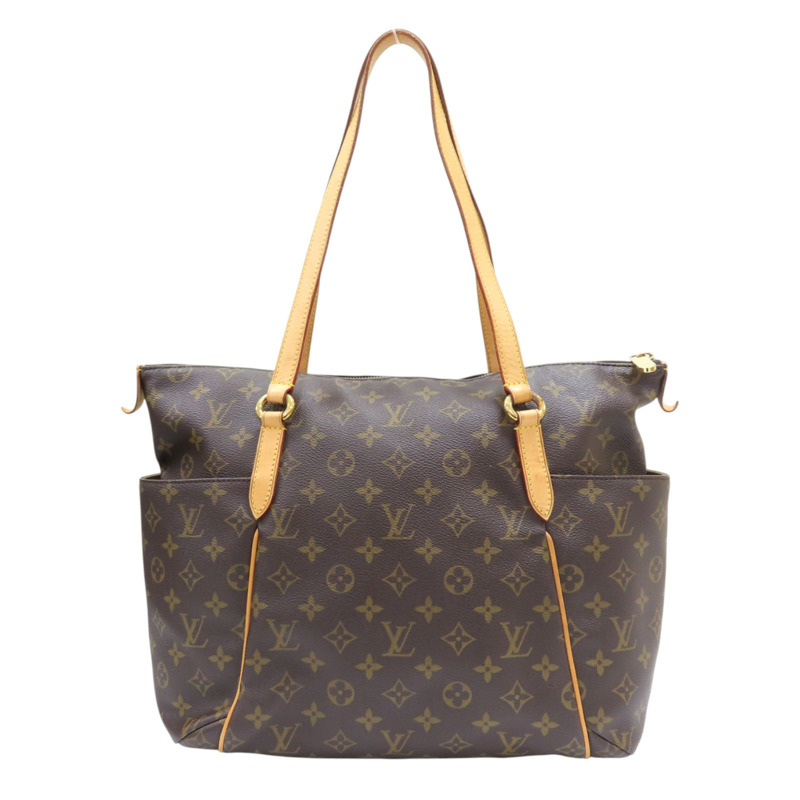 棕色 原花帆布 Totally MM 肩背包【LOUIS VUITTON LV 路易威登】 M56689-1