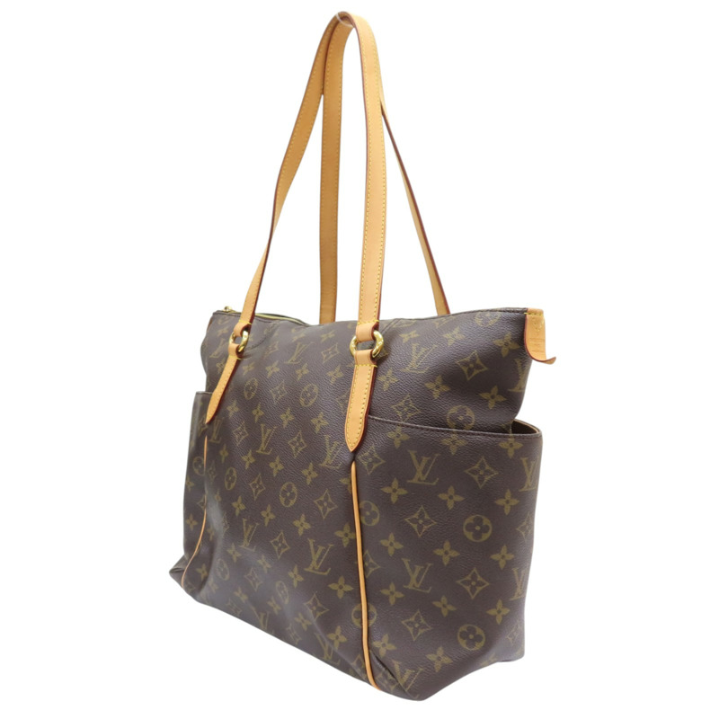 棕色 原花帆布 Totally MM 肩背包【LOUIS VUITTON LV 路易威登】 M56689-2