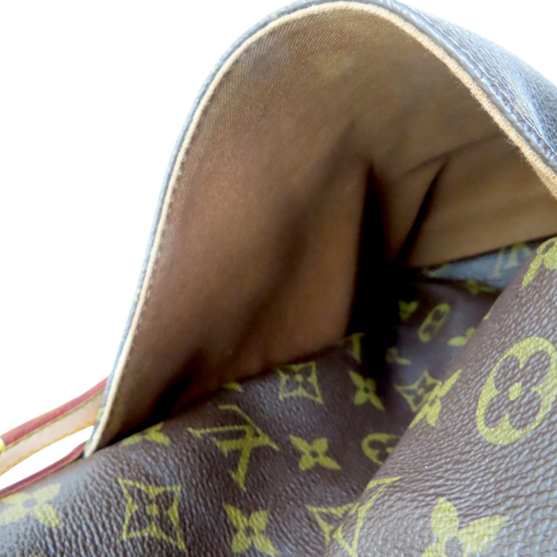 棕色 原花帆布 Totally MM 肩背包【LOUIS VUITTON LV 路易威登】 M56689-6