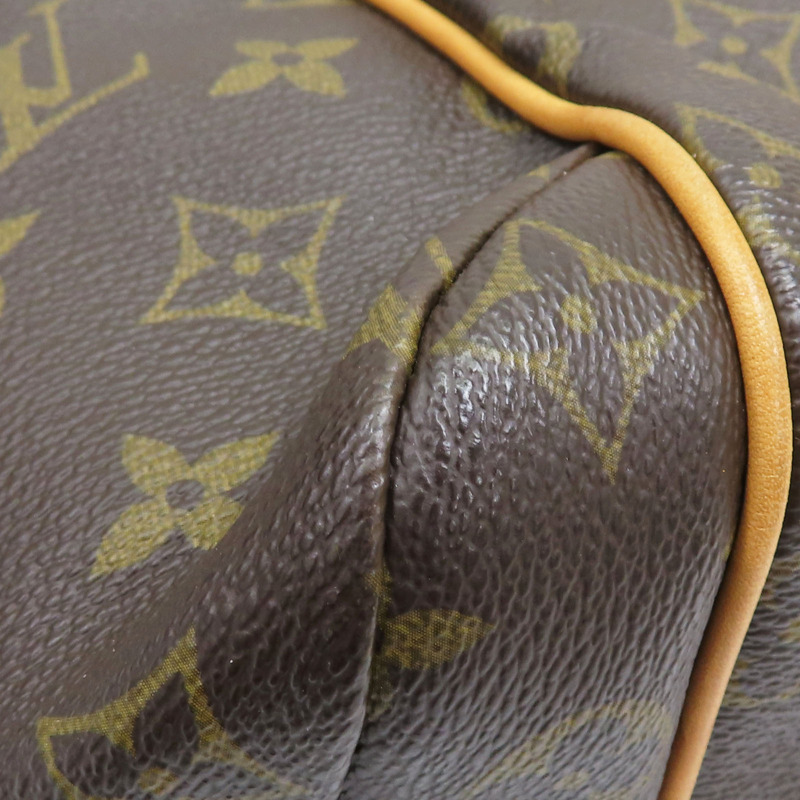 棕色 原花帆布 Totally MM 肩背包【LOUIS VUITTON LV 路易威登】 M56689-11