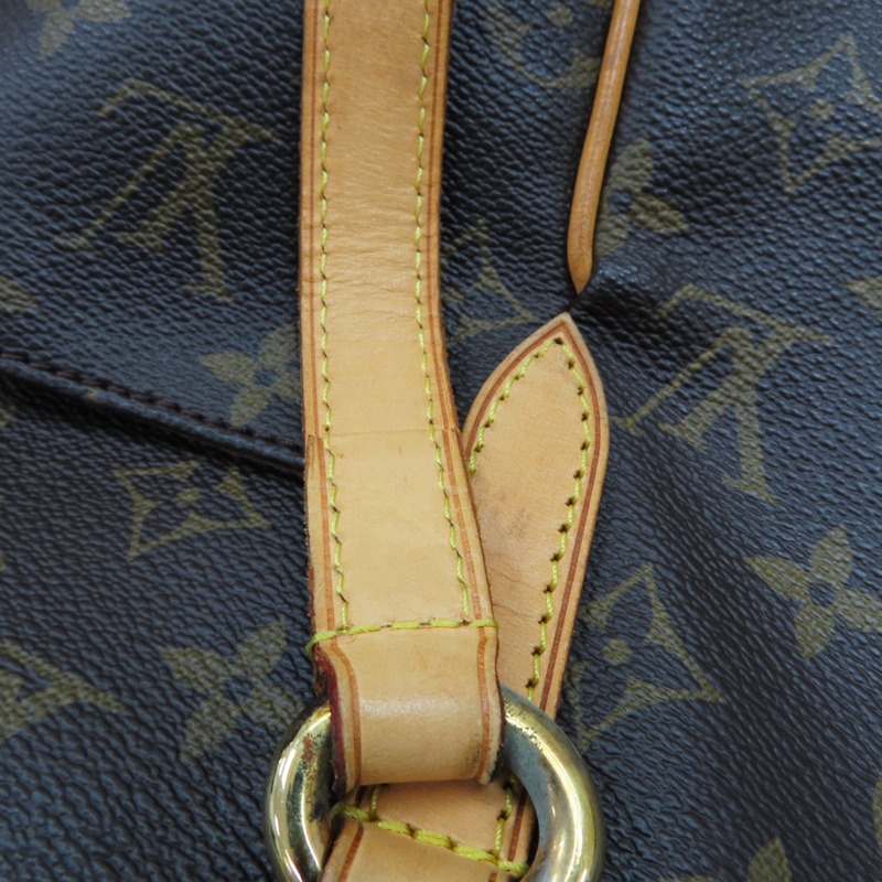 棕色 原花帆布 Totally MM 肩背包【LOUIS VUITTON LV 路易威登】 M56689-15