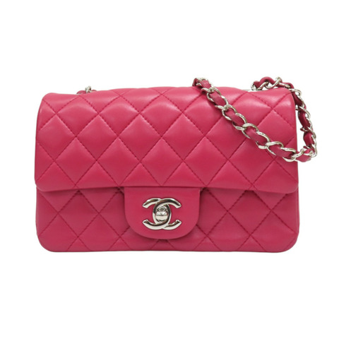 紅色羊皮 Mini Coco 鍊帶肩背包 無卡 金扣【CHANEL 香奈兒】 A69900