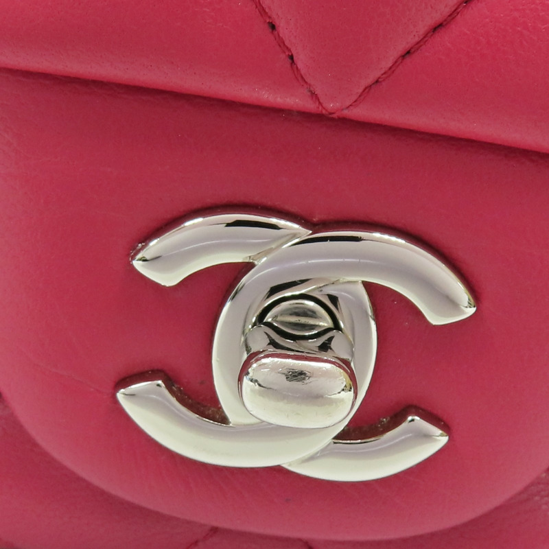 紅色羊皮 Mini Coco 鍊帶肩背包 無卡 金扣【CHANEL 香奈兒】 A69900-6