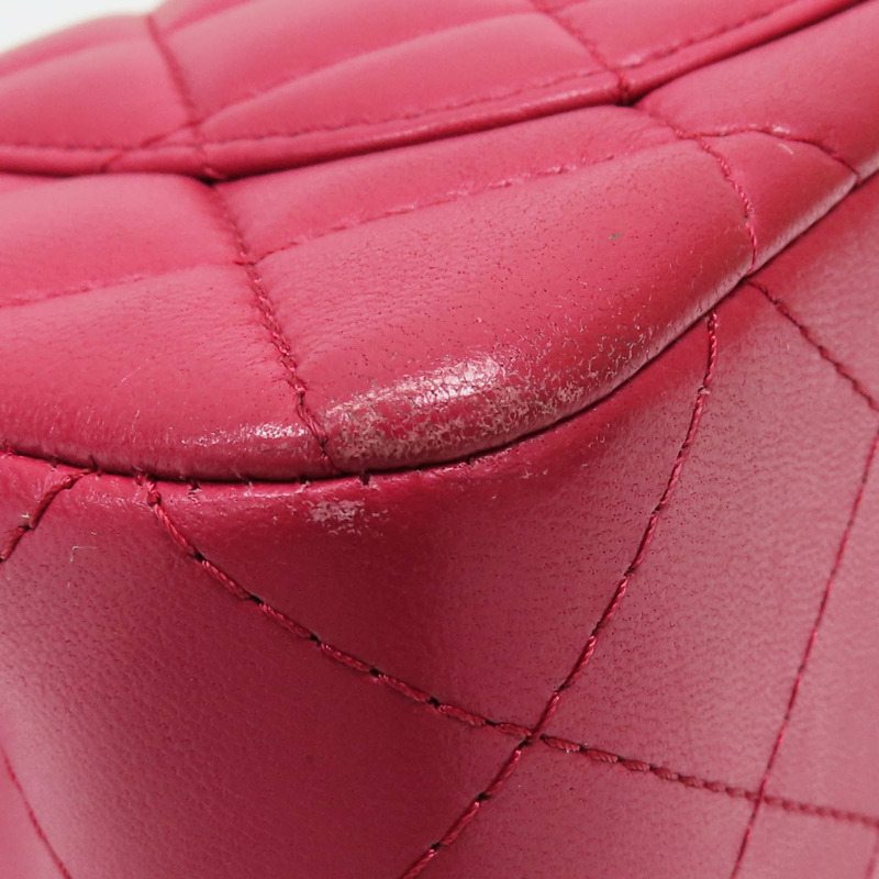 紅色羊皮 Mini Coco 鍊帶肩背包 無卡 金扣【CHANEL 香奈兒】 A69900-12